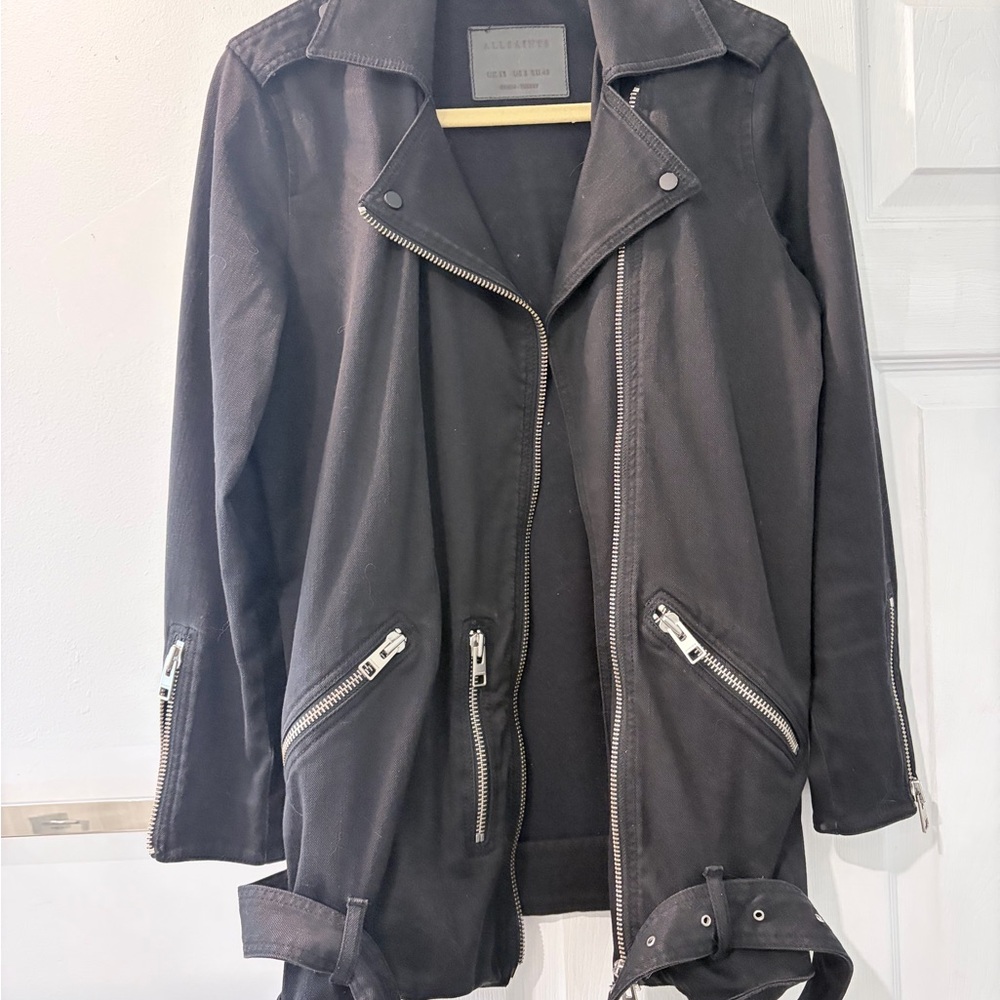 All Saints Black Moto jacket (US 8)